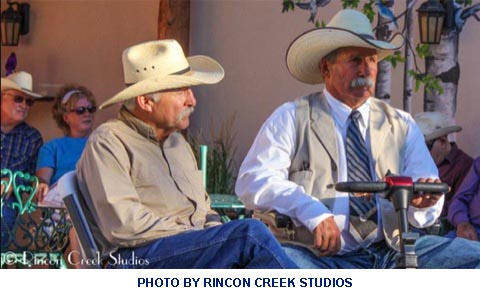 Dennis Russell with Steve Zimmer at Cimarron Cowboy Gathering